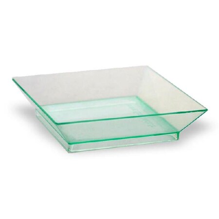Packnwood Square Transparent Green Klarity Dish, 200PK 210KLAR6565